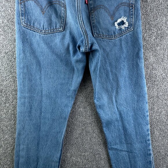 Levis Premium Big E Jeans Women 24 Wedgie Denim Button Fly Distressed Denim - Picture 16 of 16